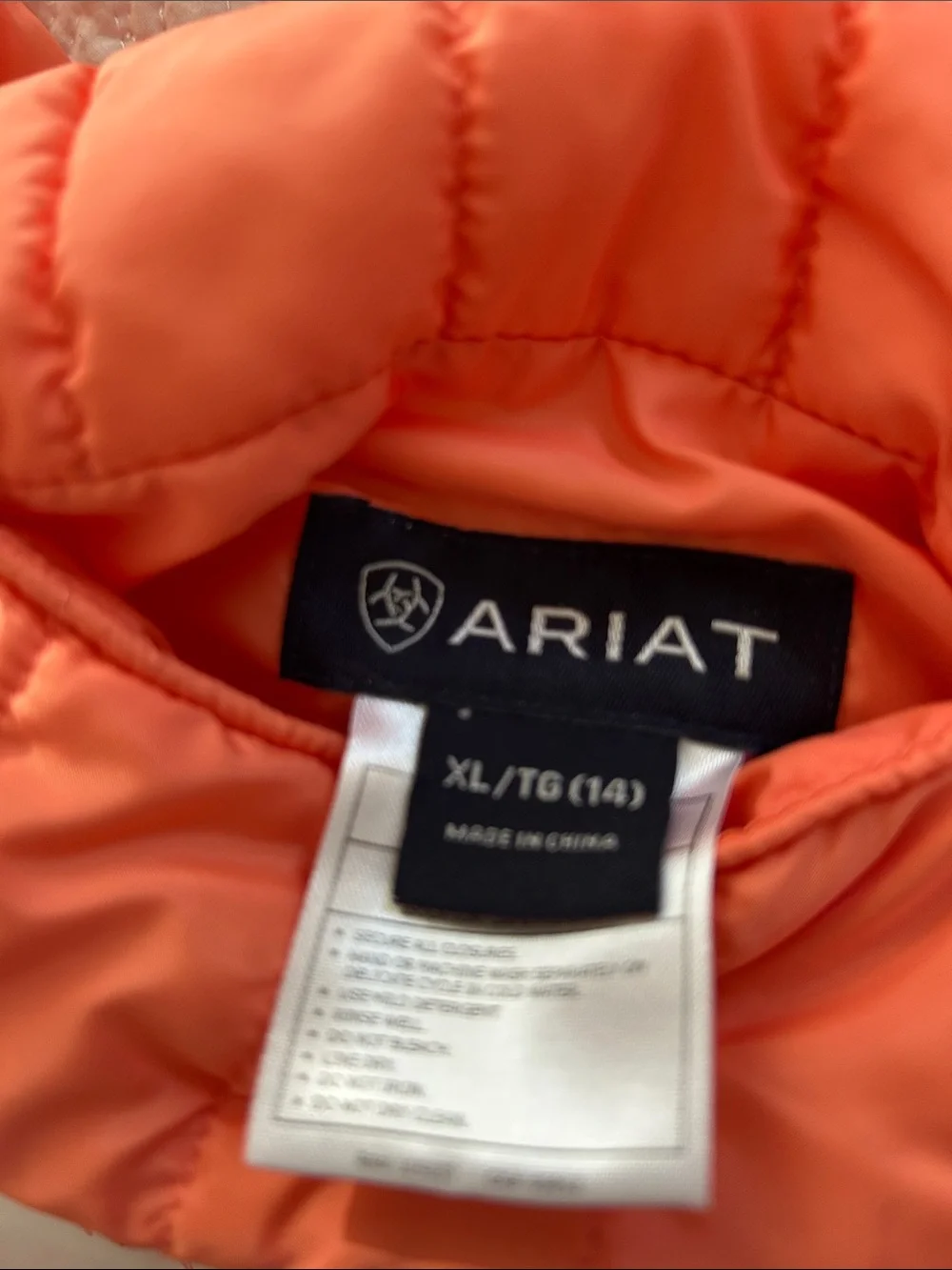 Ariat Girls' Coral Reversible Quilted Vest Size XL